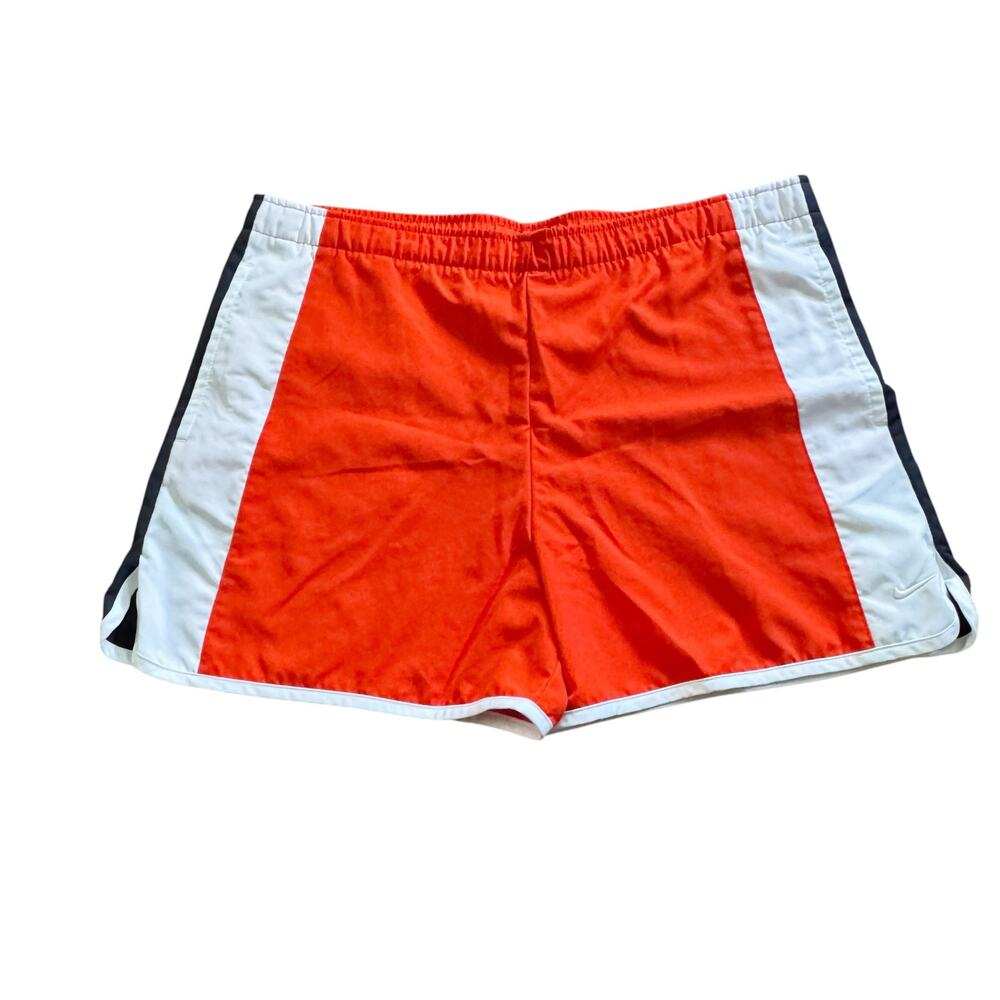 Nike Athletic Shorts Early 2000s Y2K Workout Gym Causal Active Orange White S